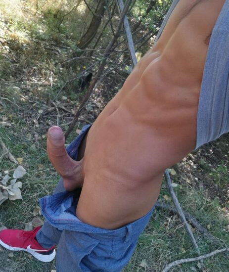 Hard dick picture outdoors