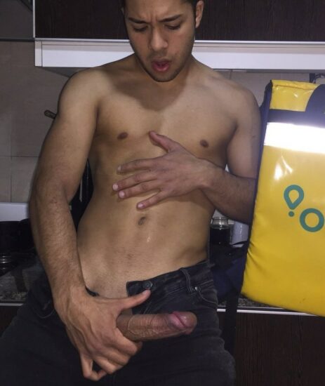 Hot guy with his cock out
