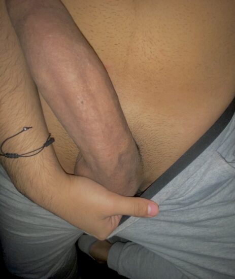 Huge cock with shaved pubes
