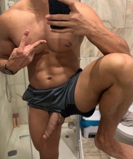 Hunky Latino with a big penis