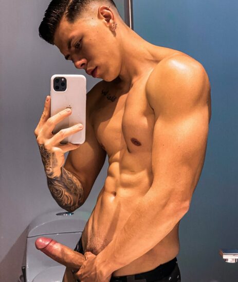 Ripped boy with a hard cock