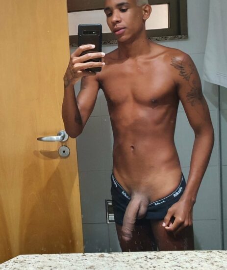 Selfie boy with a big dick