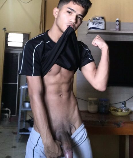 Twink with a big manly cock