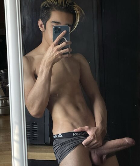 Twink with a big thick dick