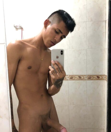 Twink with a huge penis