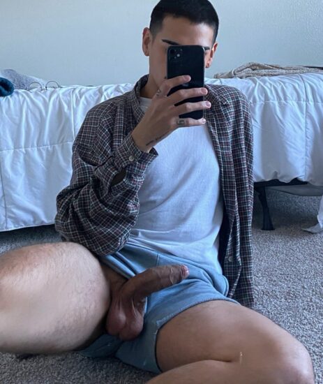 Boy with his hard cock out